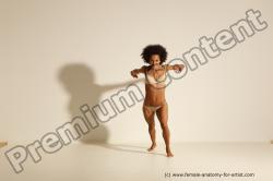 Underwear Gymnastic poses Woman Black Moving poses Slim medium brown Dynamic poses Academic